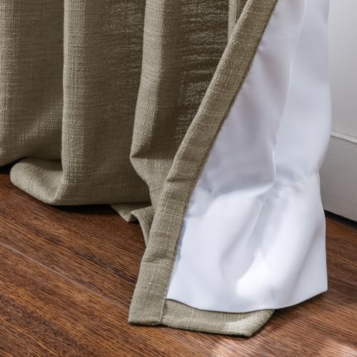 TWOPAGES Taupe Grey Blackout Pinch Pleat Curtain 72 Inches Long for