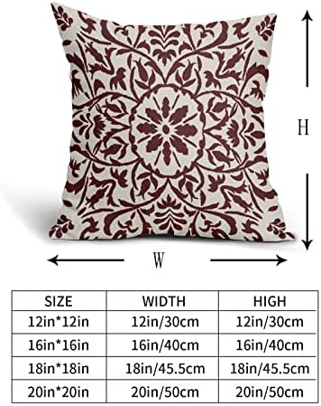 Burgundy Red Ethnic Boho Pillow Covers 18 X 18 Inch Bohemian Carpet