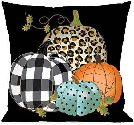 Evergreen Flag Fall Pumpkin Cushion Case
