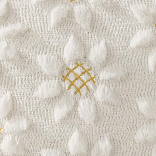 DFXSZ Spring Summer Pillow Covers 22x22 inch Set of 2 White Sunflower