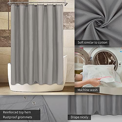 ALYVIA SPRING Waterproof Fabric Shower Curtain or Liner Gray, 72x72