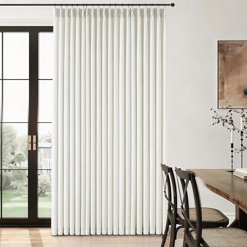 Linen Curtains 96 inch Length,Thick Linen Curtain 2 Panels Set for