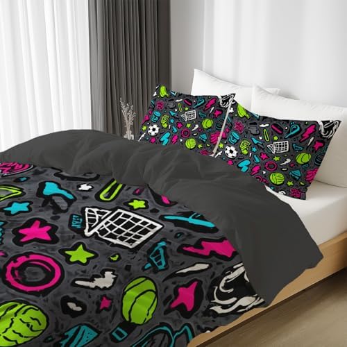 Super Soft Duvet Cover Set Microfiber Quilt Cover Abstract Cute