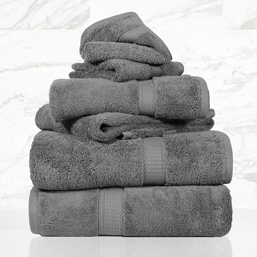 SUPERIOR Egyptian Cotton Ultra Plush & Absorbent, 6 Piece Set