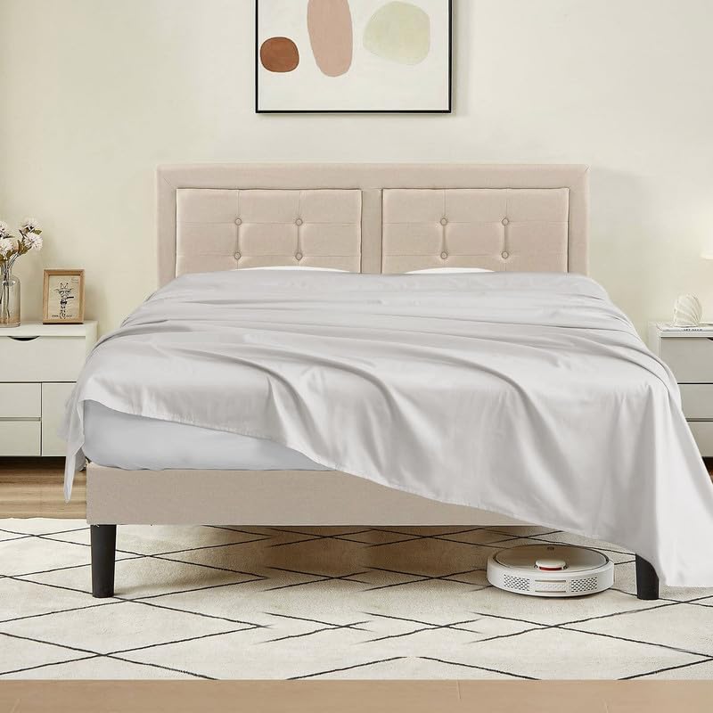 Hotel Quality Percale Cotton Flat Sheet Only, Full-XL (81x102) Size