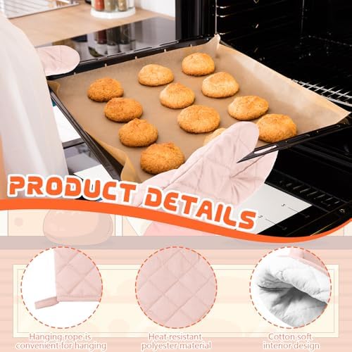 6 Pairs Heat Resistant Oven Mitts Kitchen Oven Gloves 11 Inch Long