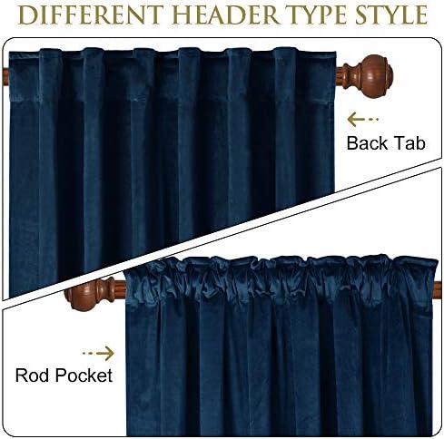 StangH 120 inches Long Navy Blue Velvet Curtains for High Ceiling 1