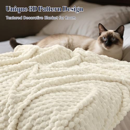 PHF Soft Cozy Fleece Blanket King Size, 340GSM Lightweight Warmth