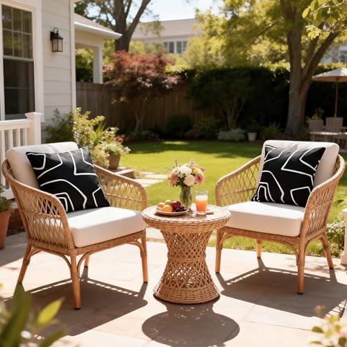 Outdoor Waterproof Throw Pillow Covers 18x18 Inch Set of 2