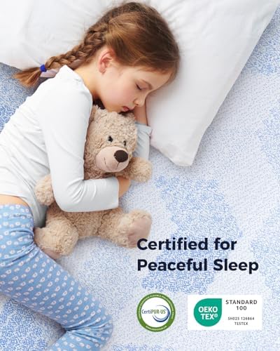 PERLECARE 3-Inch Queen Memory Foam Mattress Topper, Medium-Firm Bed