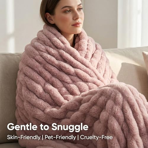 Luxury Concepts Soft Faux Rabbit Fur Throw Blanket - 50" x 60"