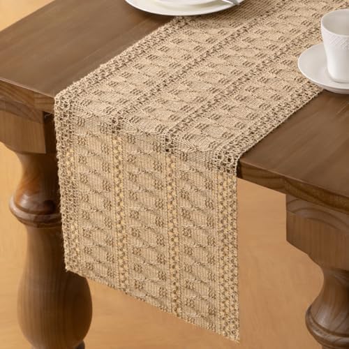 MLMW Boho Table Runner 36 inches Small Coffee Table Runner Rustic