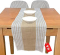 Decorative Table Runner (Pack of 1) – 12”x 108” – Natural on Stripe