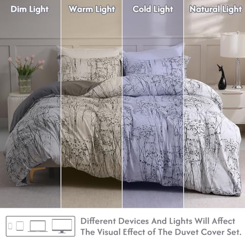 LONAVA King Botaincal 3 Pcs Duvet Cover Set, Breathable Soft