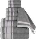 SUPERIOR Cotton 9 Piece Towel Set, Plush Soft Absorbent Towel
