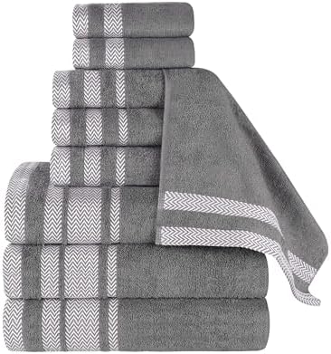 SUPERIOR Cotton 9 Piece Towel Set, Plush Soft Absorbent Towel