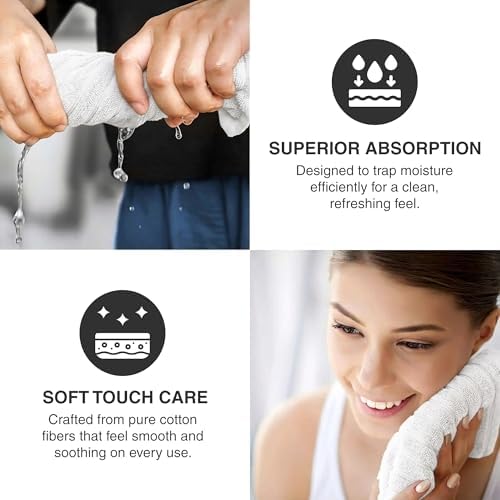 6 Piece Towel Sets for Bathroom - Includes 2 Bath Towels, 2 Hand