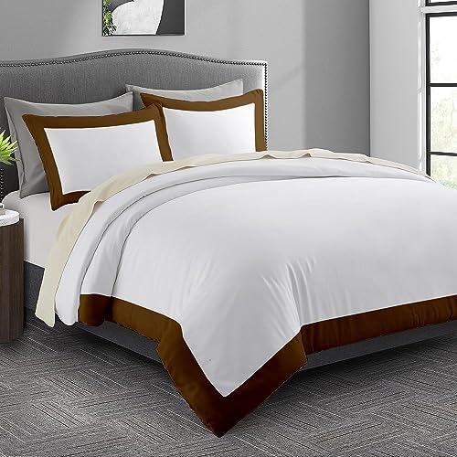 SLEEP-NEST Dual Tone Duvet Cover Set Twin 68"x90" Long Staple 100%