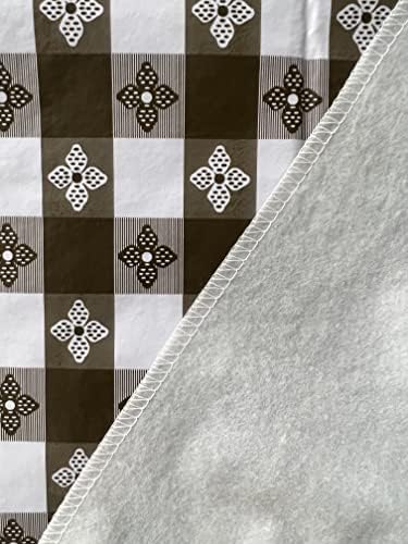 Blue Hill Rectangular Taupe/Grey Tablecloth - 52"x70" - Polyester
