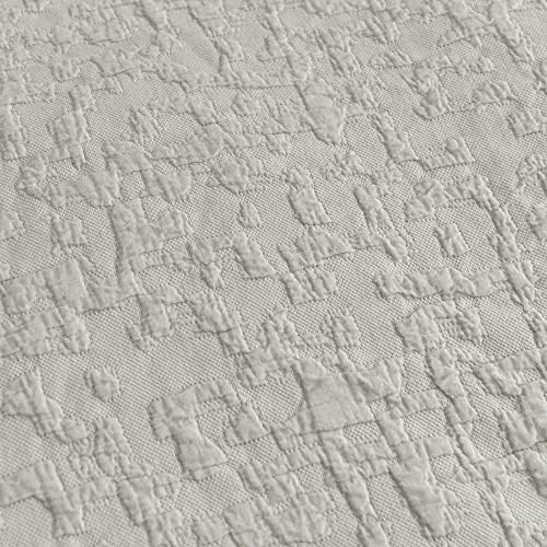 HiEnd Accents Porto Matelassé 2 Piece Twin Light Taupe Duvet Cover Set