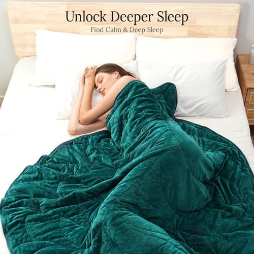 Weighted Blanket for Adults, 20 lbs, 60" x 78" washable Blankets