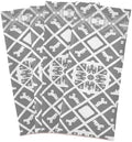 Kitchen Towels and Dishcloths Set, Gray Line Geometric 18 x 28 Inches