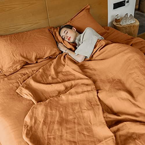 Simple&Opulence French Linen Duvet Cover Set 88" x 92"- 3 Pieces