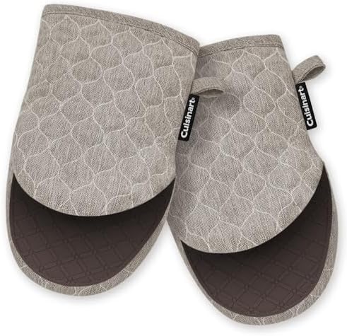 Cuisinart ShieldPro Mini Silicone Oven Mitts, 2-Pack 5.5"x8.5", 450F