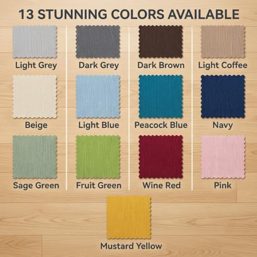 Spillproof Linen Tablecloth 48x68 Inch,Beige