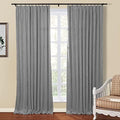 Drapifytex Gray Texture Curtains for Living Room and Bedroom Pinch