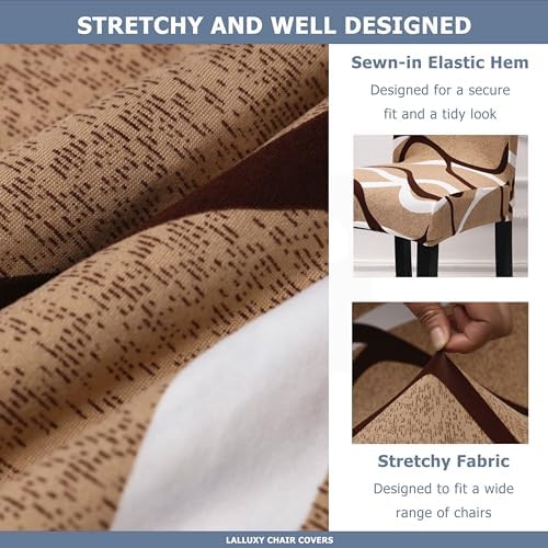 Stretchy Washable Parson Dining Chair Covers/Slipcovers Set of 4