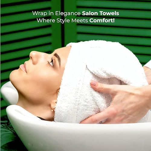 Salon Towels Pack of 60 Super Absorbent Quick Dry White Hand Towels