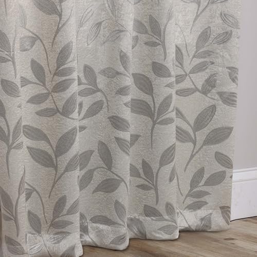 SUPERIOR Room Darkening Blackout Curtains, Modern Boho Leaves Thermal