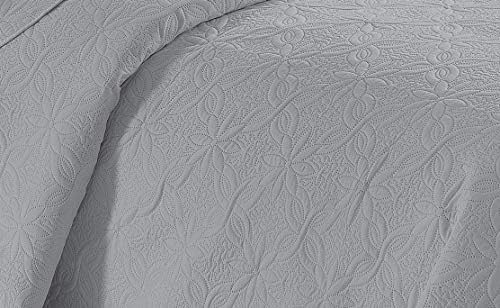 Fancy Linen 3pc Embossed Coverlet Bedspread Set Oversized Bed Cover