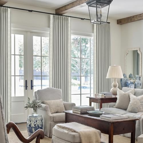 Pinch Pleated Curtains Blackout for Living Room, 100% Black Out