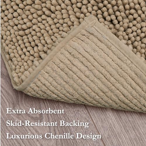 Creative Home Ideas Resort Collection Plush Chenille Bathroom Rugs