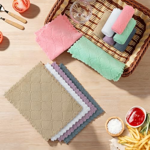 Homaxy 100% Cotton Waffle Weave Kitchen Dish Cloths