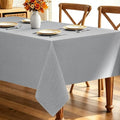 Decorelia Faux Linen Tablecloth for Dining Room, 60 x 120 Inch