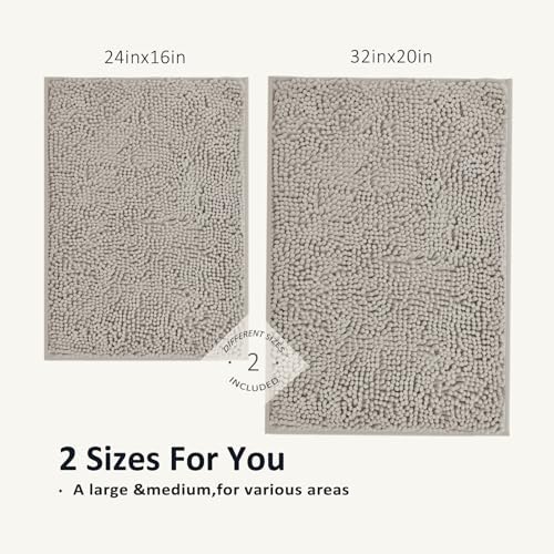 Bathroom Rug Set Bath Mats, 2 Piece Bath Mats for Bathroom Non Slip