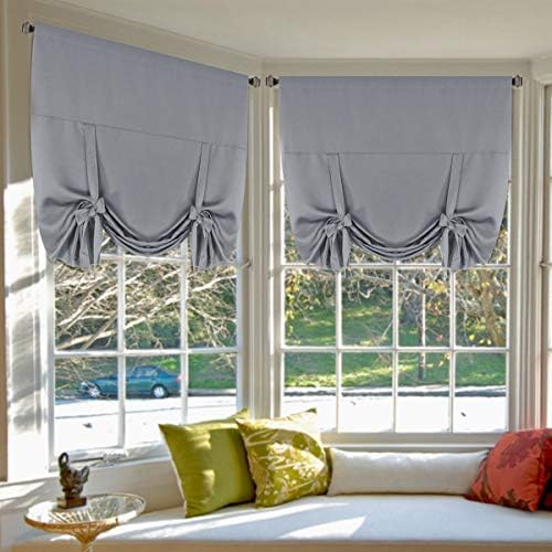 H.Versailtex Thermal Insulated Blackout Tie Up Curtains Adjustable