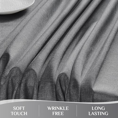 Softalker Large Rectangular Table cloth 120 x 60 inch Grey Linen