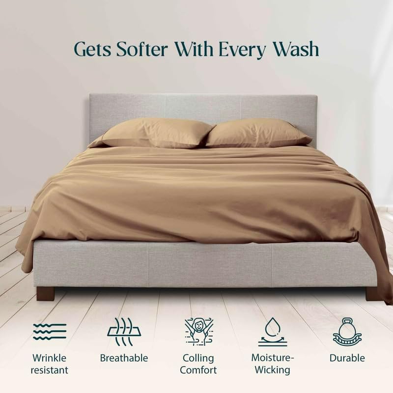 4 Piece Sheet Set – Real 800 Series 100% Egyptian Cotton, 15 Inch Deep