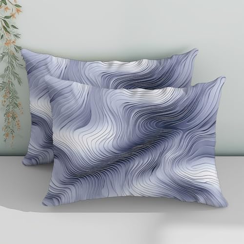 Queen Duvet Cover Set Abstract Lines Curves Soft Microfiber Reversible