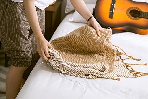 Home-organizer Tech 100-percent Cotton Cable Knitted Woven Soft Throw