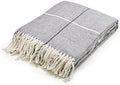 Arus Acrylic Highlands Collection Queen Size Throw Blanket Gray, 60x80