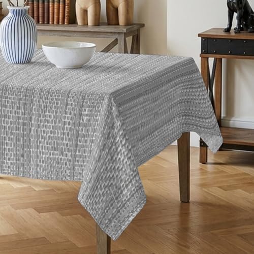 Light Grey Tablecloths 60" x 120”, Country Vintage Minimalist Solid