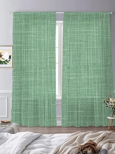 Cream Beige Sheer Curtains Rustic Farmhouse Solid Color 108 Inches