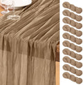 DeZerlor Nude Cheesecloth Table Runners 10 Pack Fall Runners
