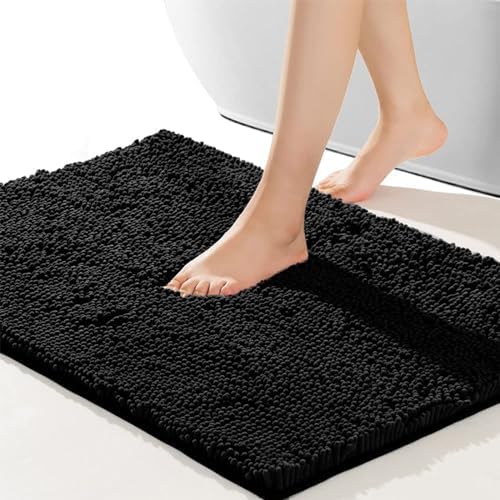 Chenille Bathroom Rugs Sets 2 Piece,Soft Shaggy Bath Rugs,Non-Slip
