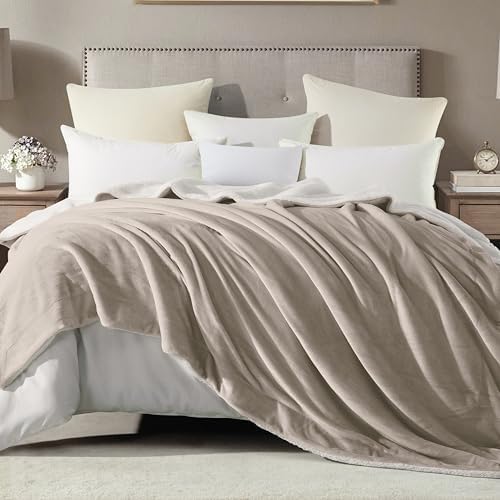 Mocassi Premium Ultra-Soft Flannel Fleece Sherpa Throw Blanket - Warm